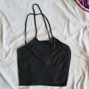 Fabletics crossed back top built in shelf bra